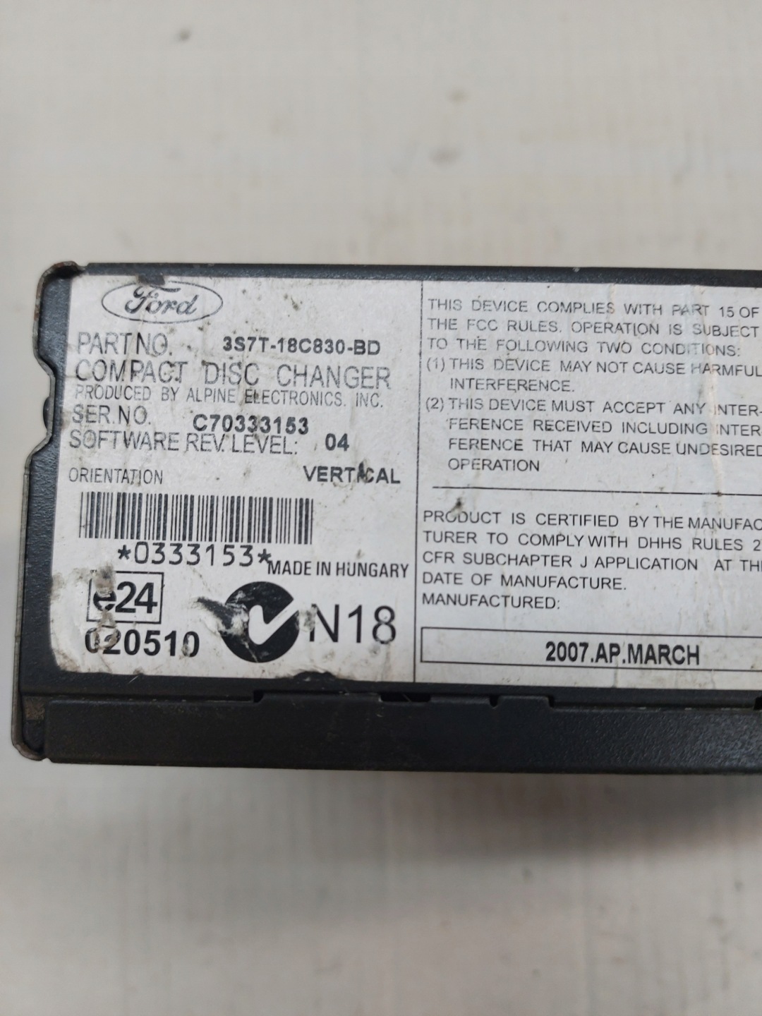 menič CD FORD MONDEO MK4
