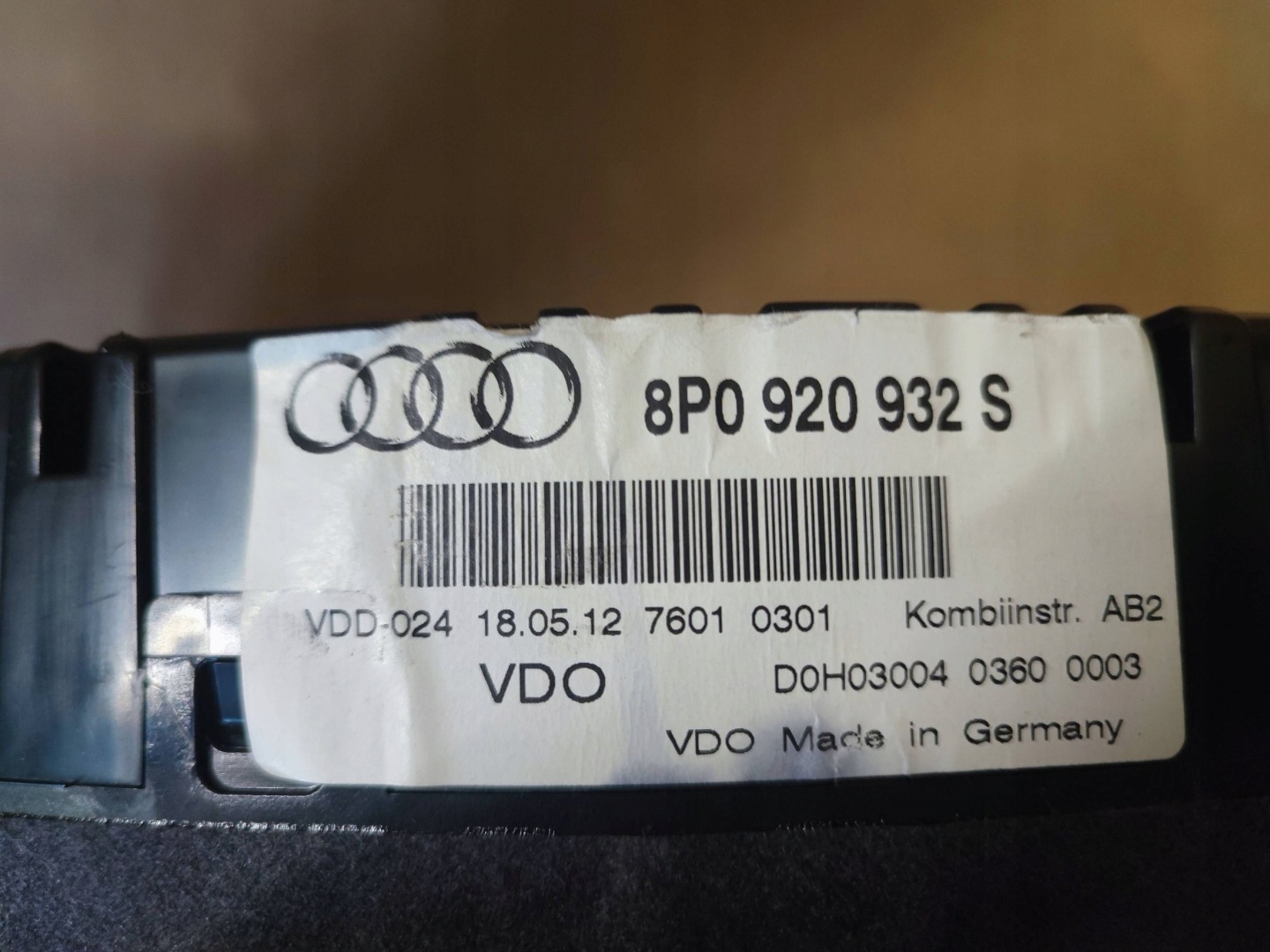 Audi A3 8P Sportback lift dials dials 8P0920932S 1.6 TDI SPRAWNY