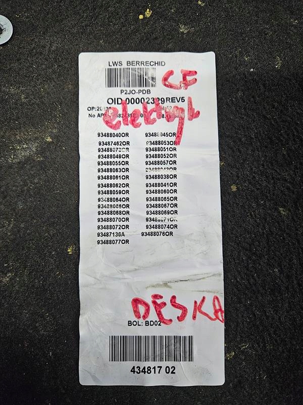 Câblage Câblage du tableau de bord elektryk Opel Corsa F E-Corsa
