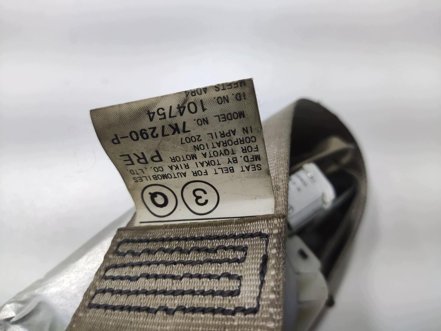 tension belt safety right front LEXUS RX II 2003-2008 7K7290-P