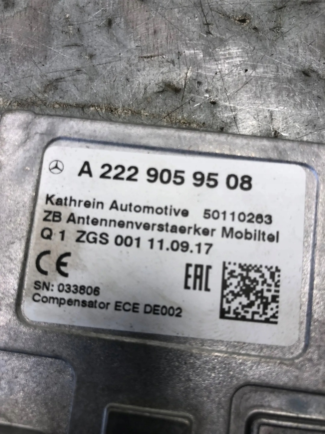 module control unit ANTENY MERCEDES S-KLASA W222 AMG A2229059508