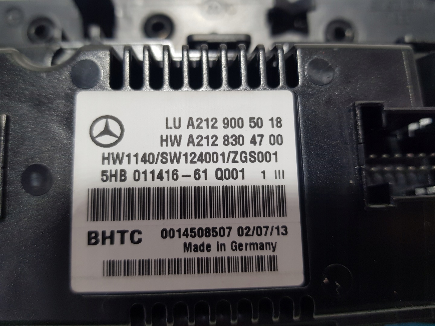 Unite commande clima MERCEDES W212 LIFT CLS W218 A2129005018