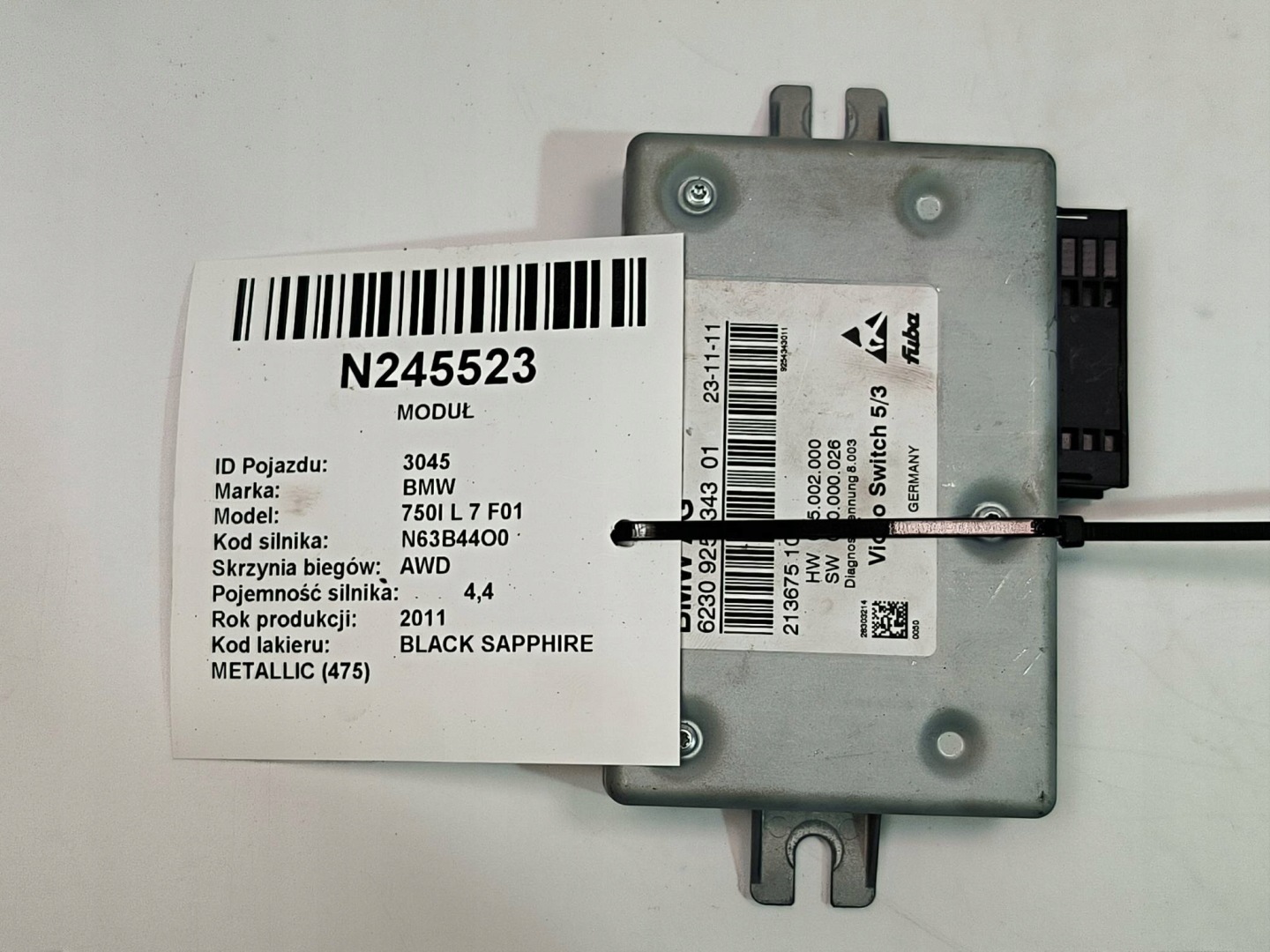 modulo 62309254343 BMW 750I L 7 F01