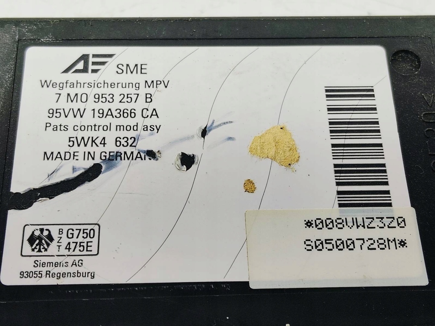 modulo Immobilzera Volkswagen SHARAN 2.8 VR6 7M0953257B