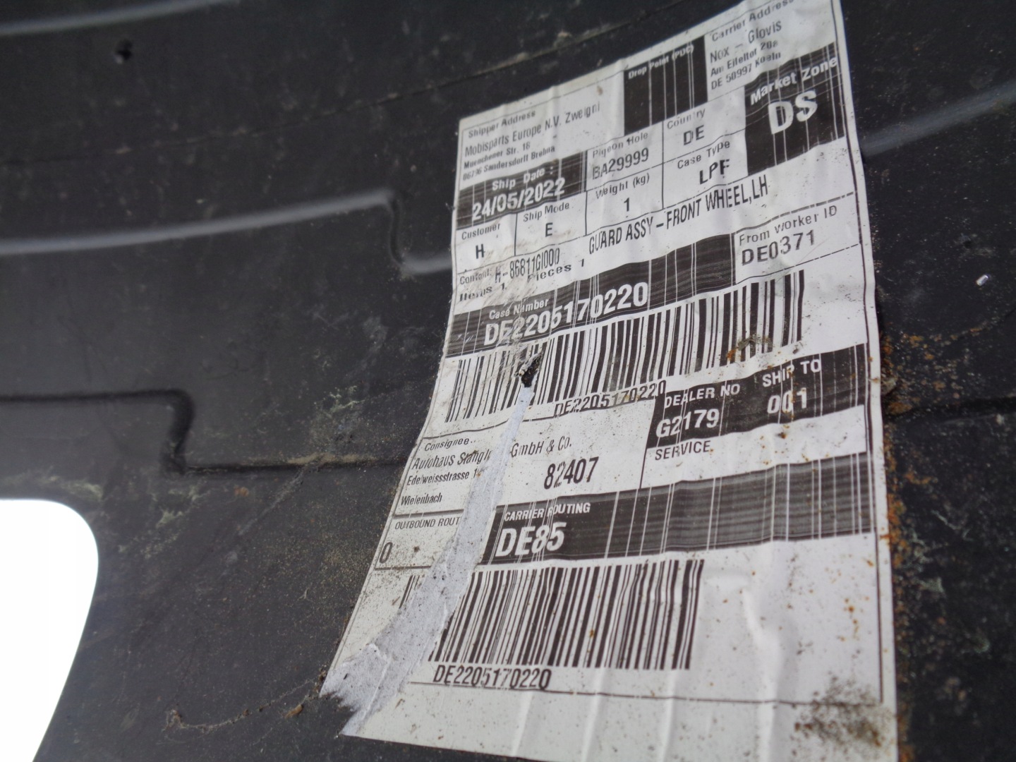 mudguard left front HYUNDAI IONIQ 5 21