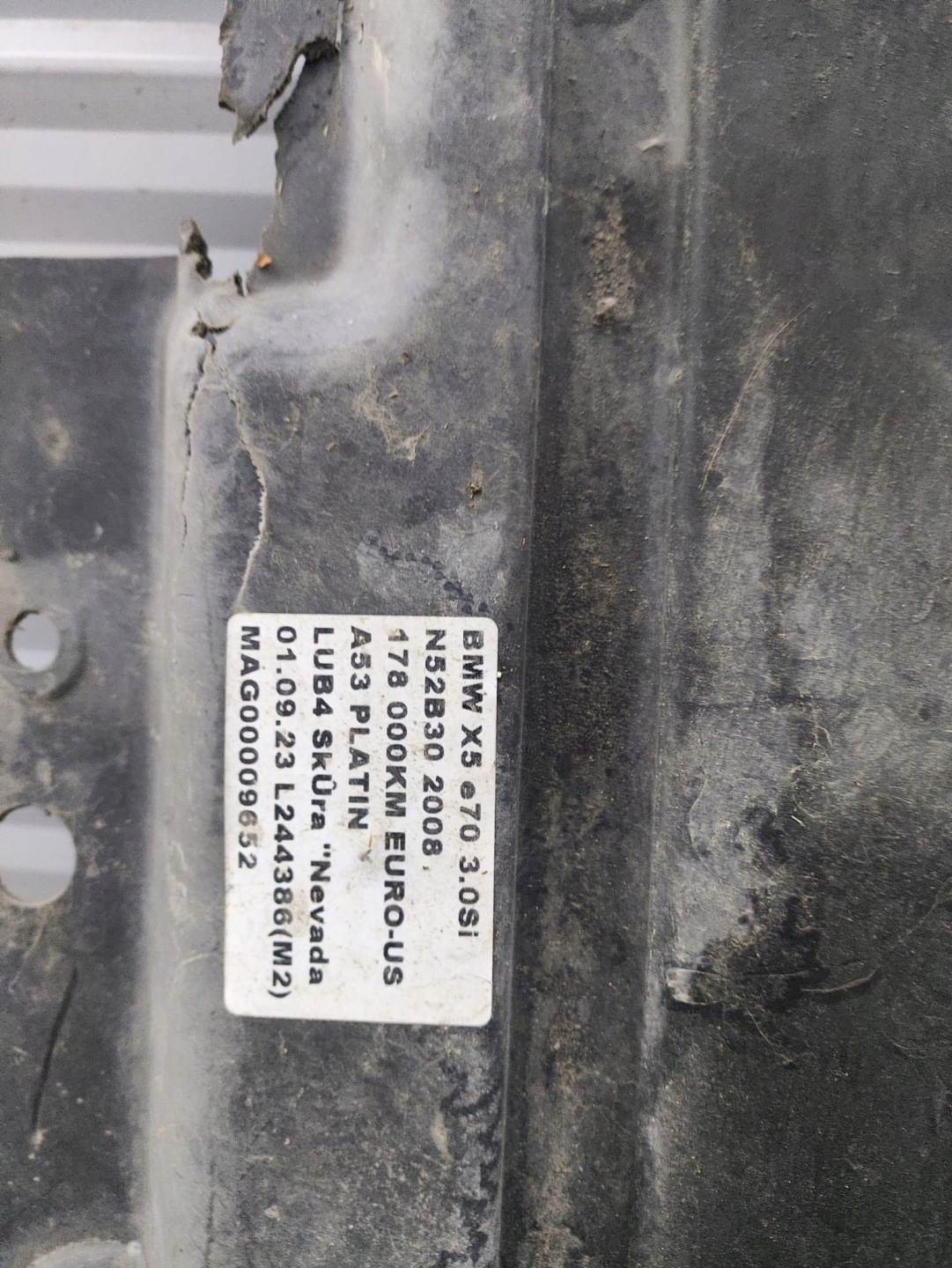 BMW X5 E70 X6 E71 cover chassis right 51757178548 7178548