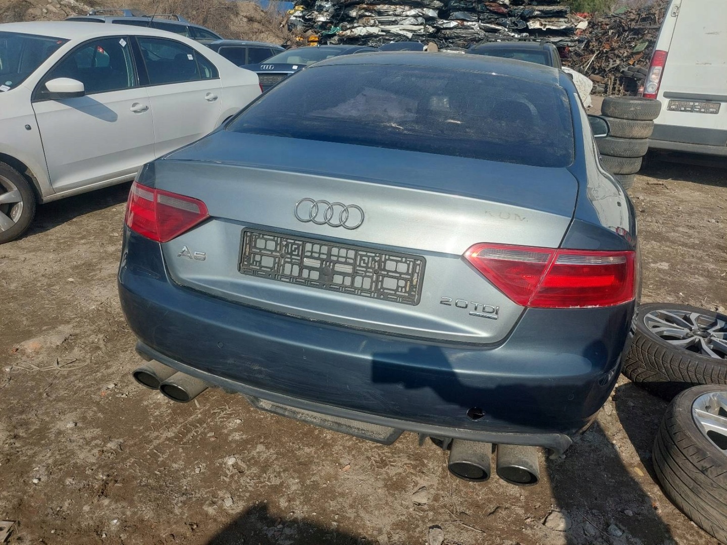 complete rear part AUDI A5 8T LZ7H trunk door boot bumper rear part lights rear part
