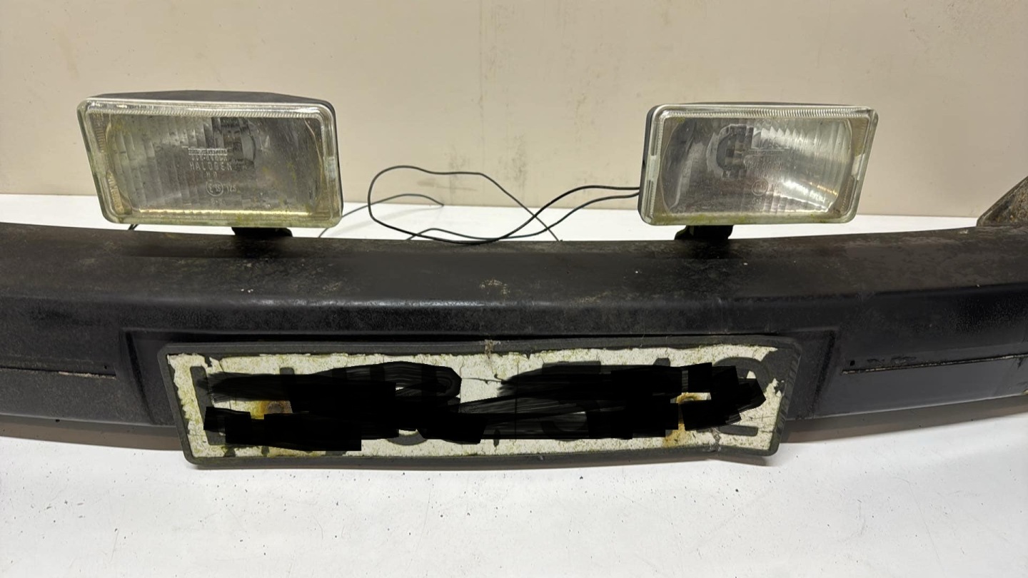front bumper front sider SAAB 900 KROKODYL fog lights complete 81-86