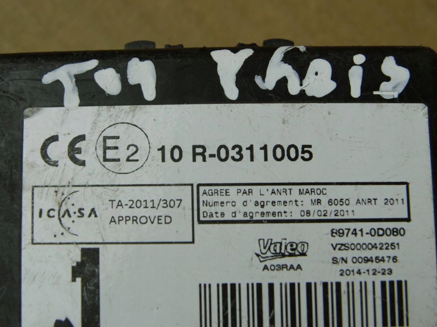 Toyota Yaris III module computer sterowni door 897410-D080