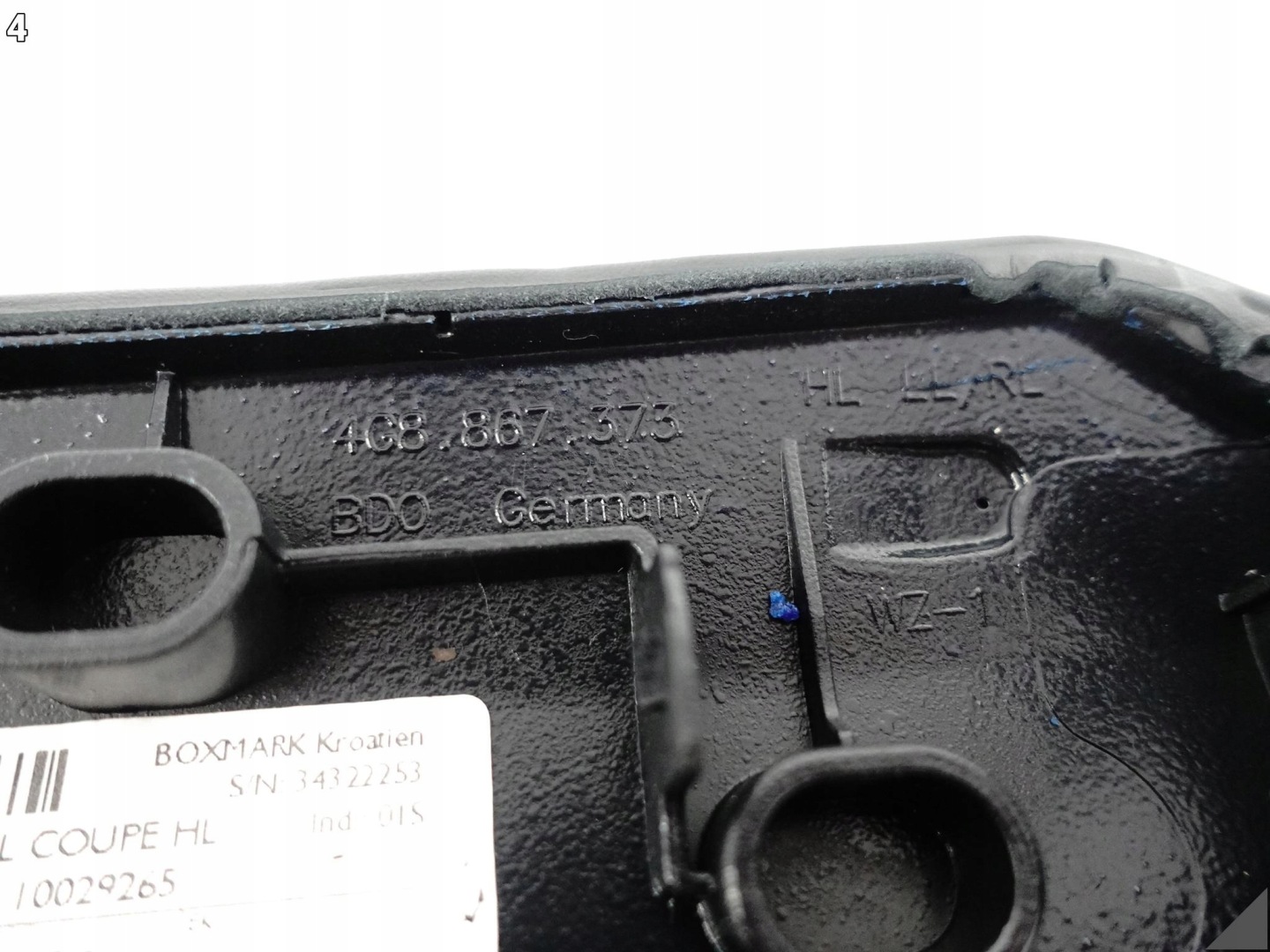 AUDI A7 S7 RS7 4G8 C7 10-18 armrest bracket leather door left rear part SOUL