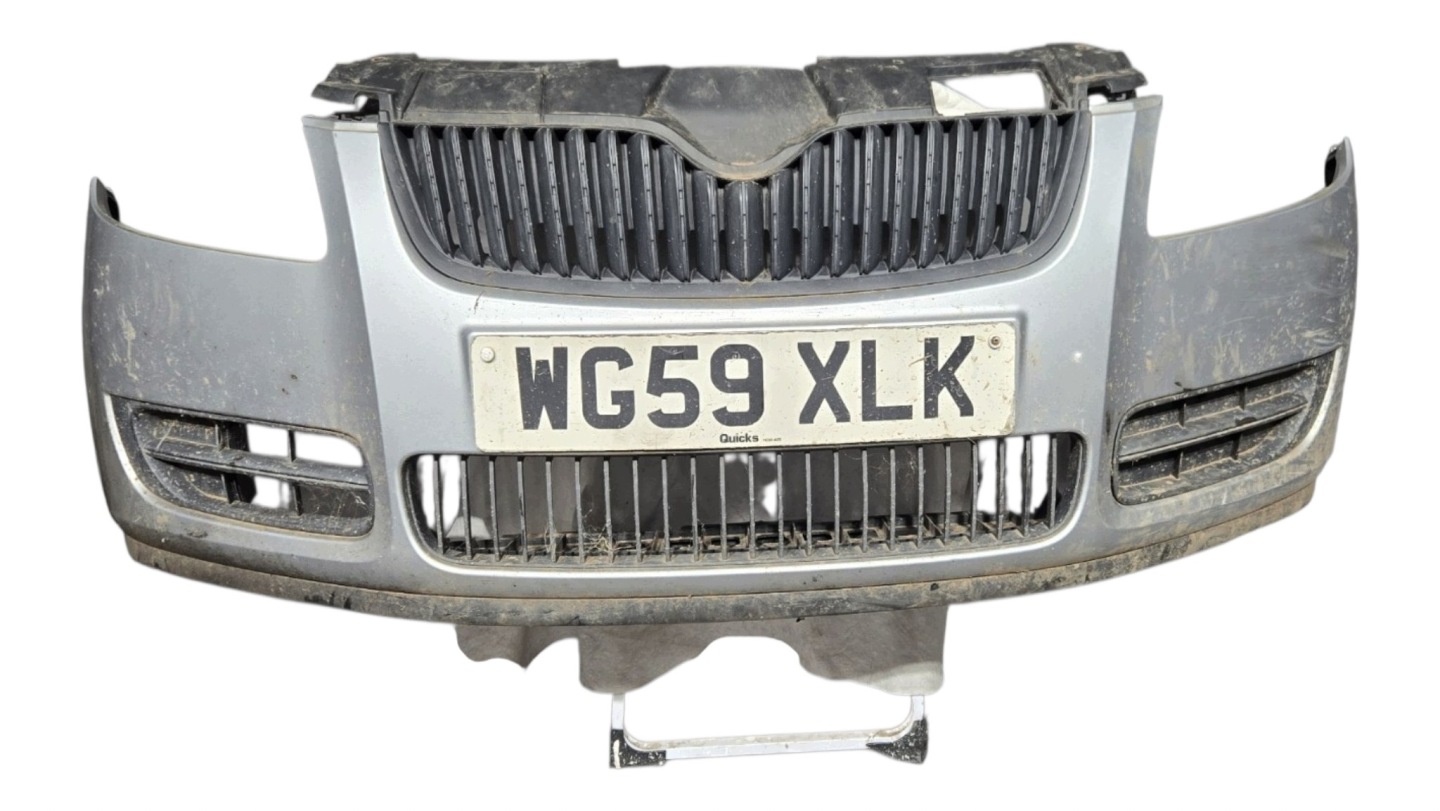 bumper front front grill SKODA FABIA II paint: LF7A LIFT 2010