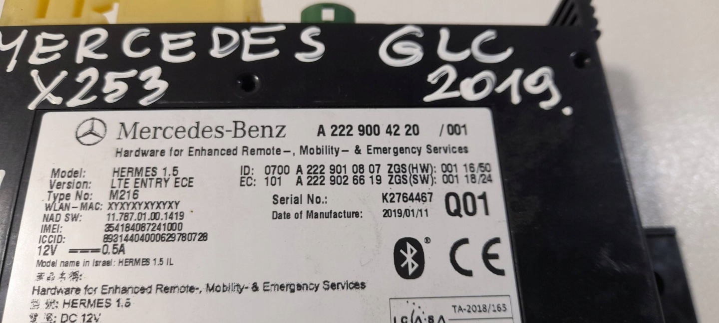 Mercedes-Benz GLC X253 C253 modulo Telematic A2229004220 (T225)