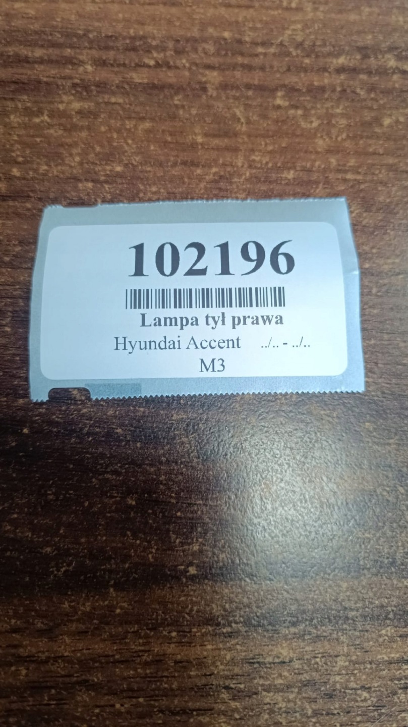 HYUNDAI ACCENT light right rear part