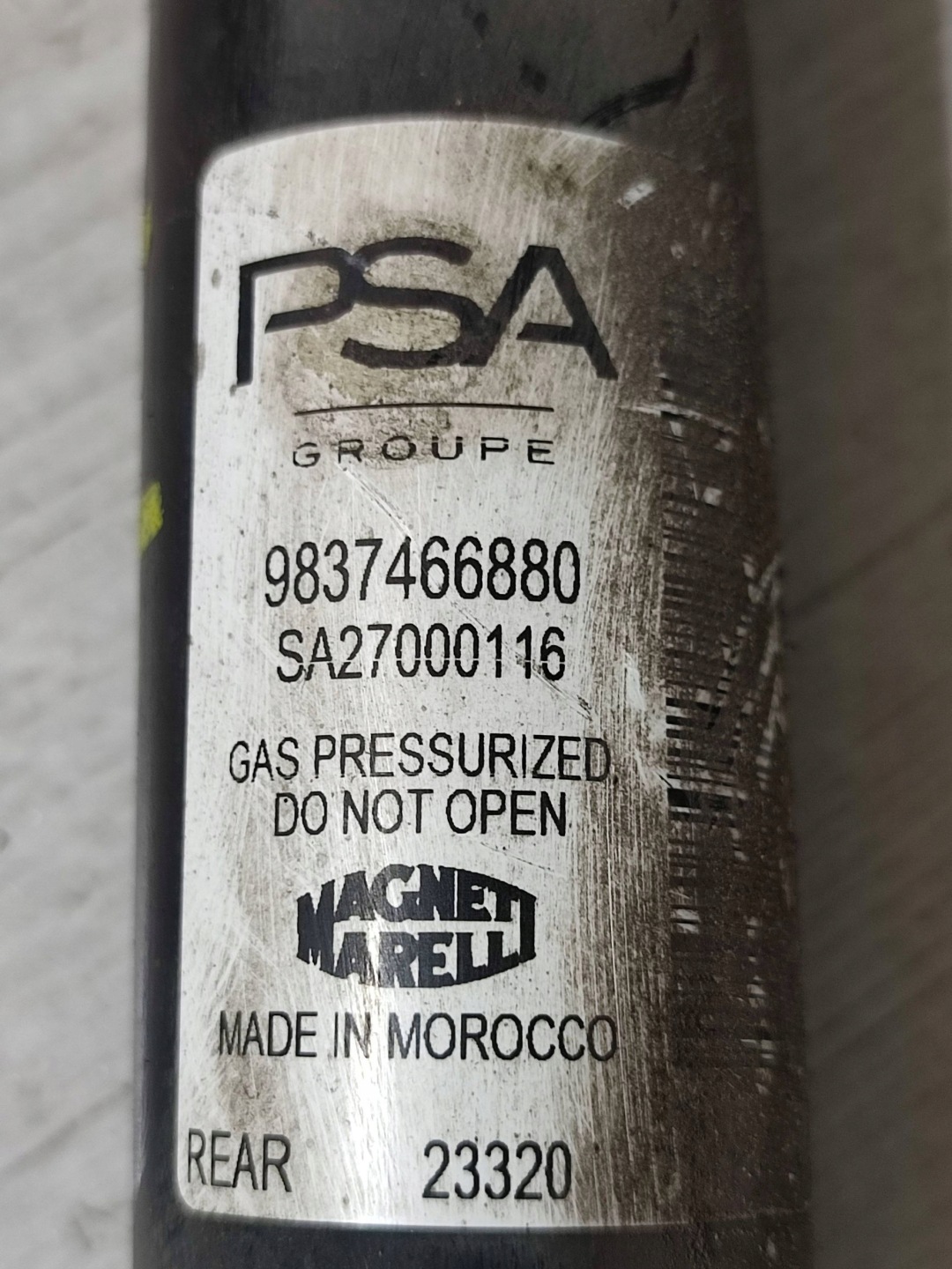 Opel Corsa F 2020 shock absorber left rear part