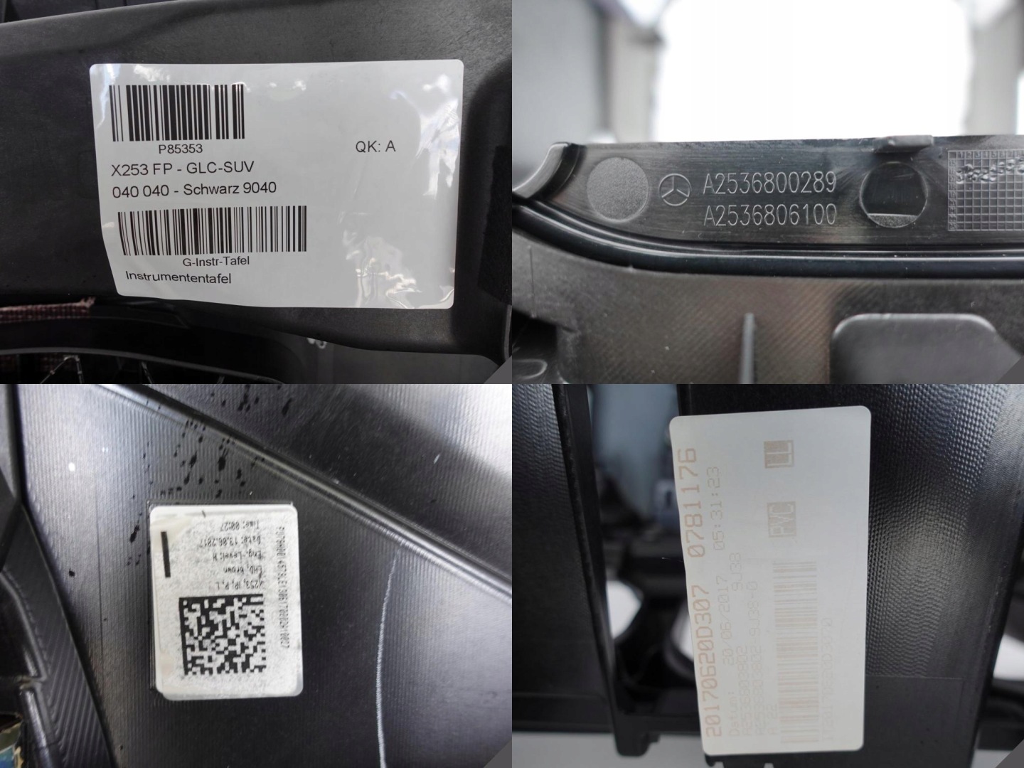 MERCEDES GLC X253 15- console dashboard leather BRAZ ORG