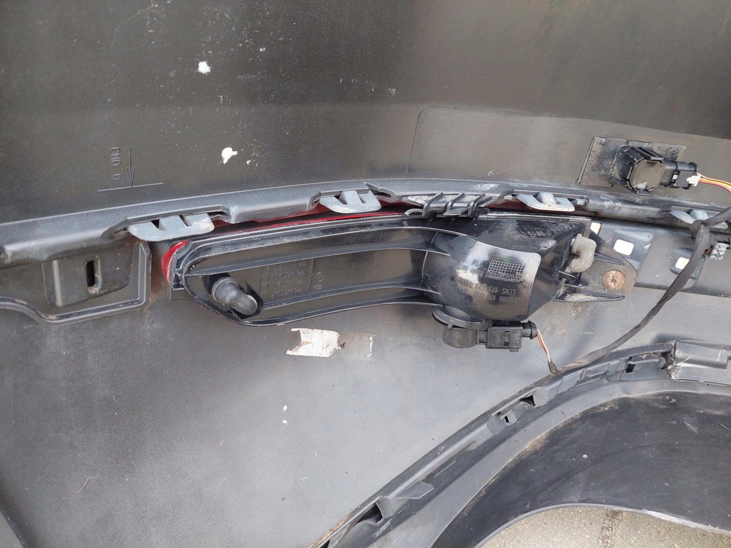 bumper rear part rear complete PDC VW TOUAREG II 2 7P 041