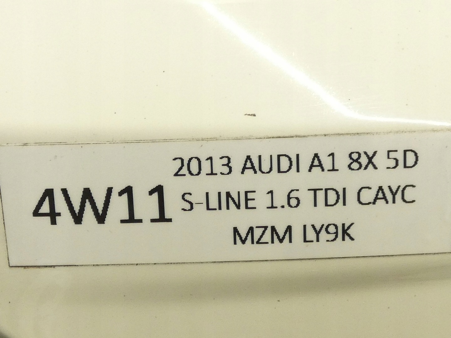 trunk door boot rear part rear Z window AUDI A1 8X S-LINE 5D LY9K