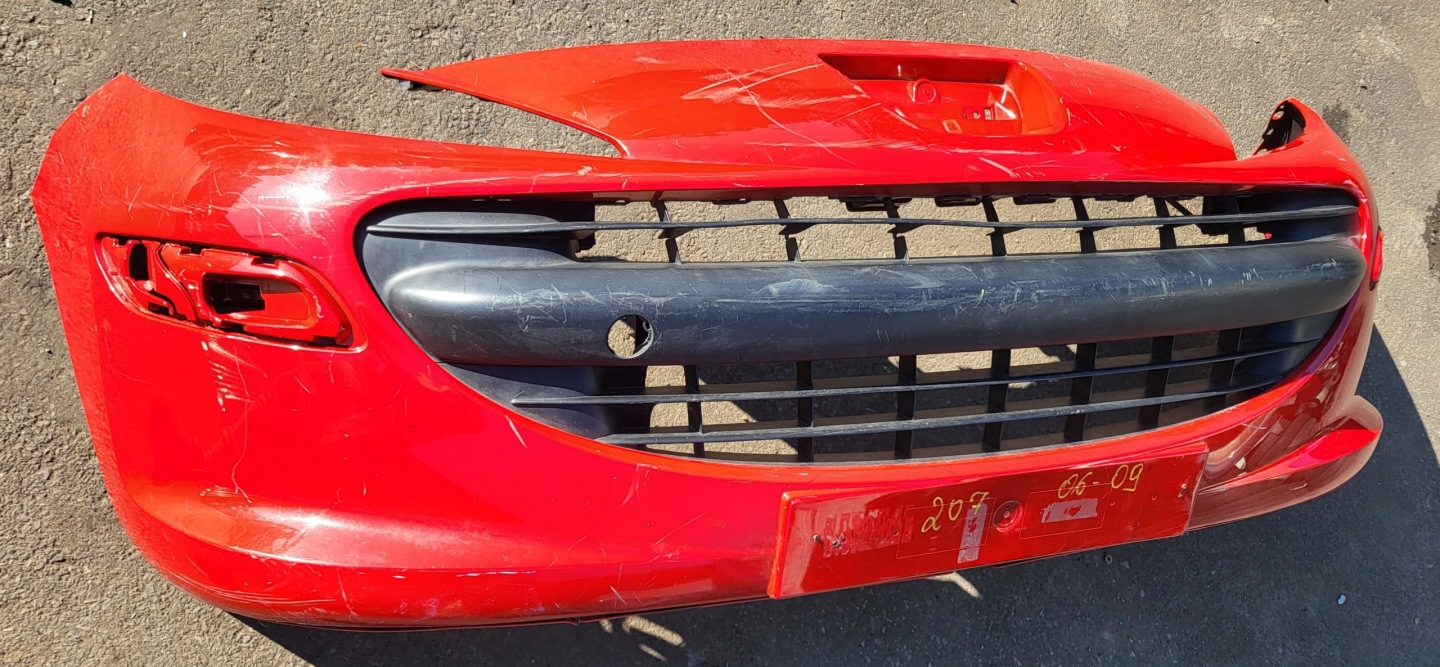 front bumper front grill grille grid PEUGEOT 207 OE red