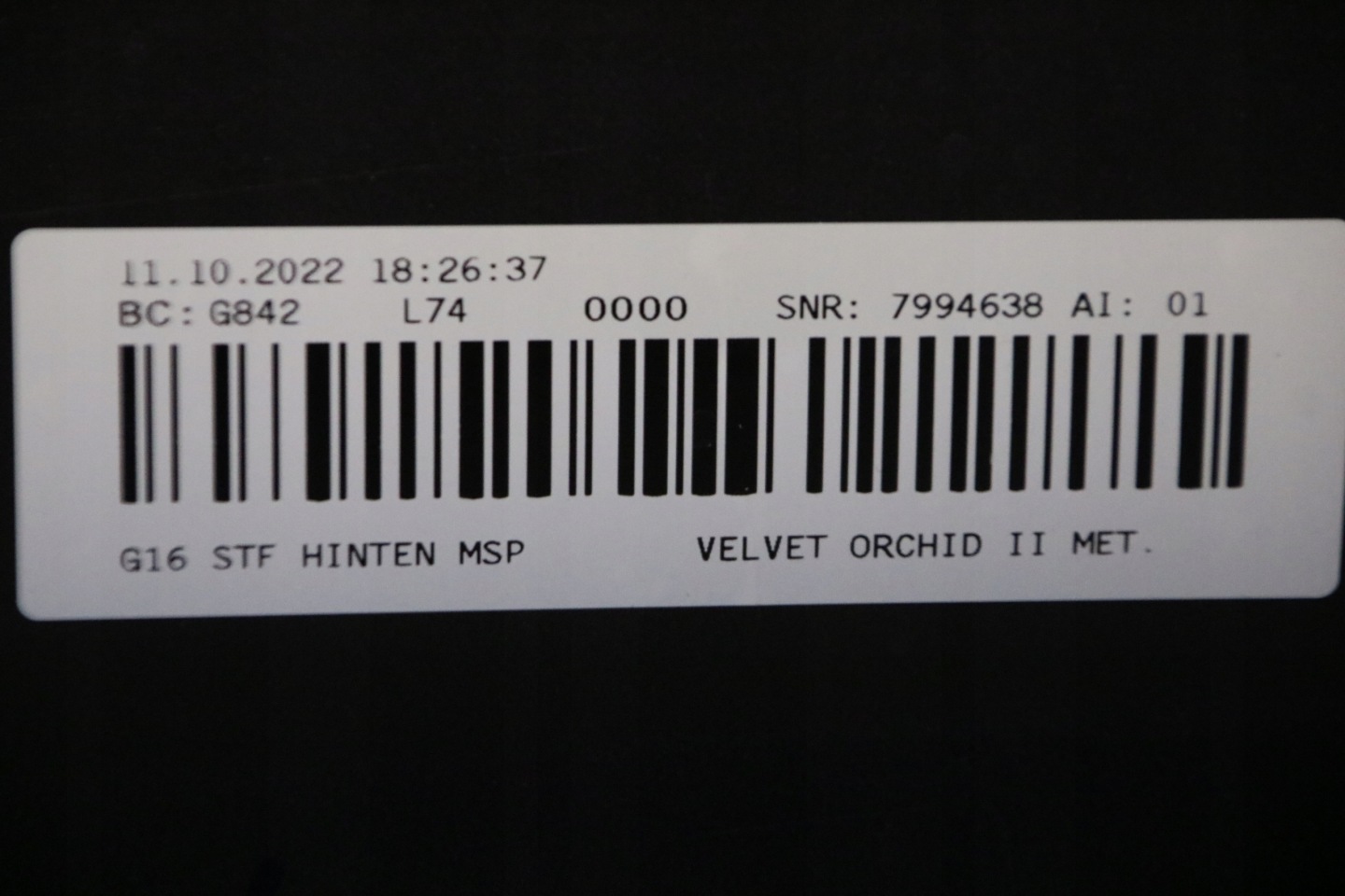 BMW G16 m-packet bumper rear part rear 6xPDC colour L74