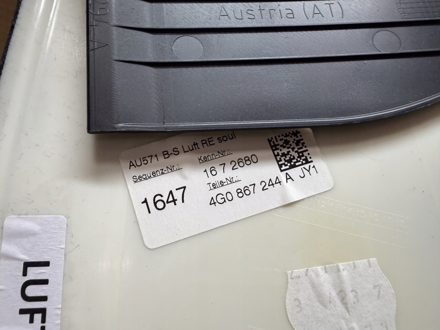 AUDI A6 4G C7 Blende Abdeckung SLUPKA B rechts 4G0867244A