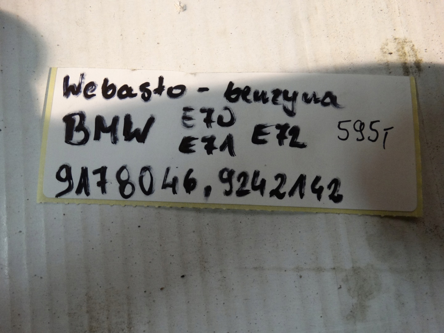 IDEALNE WEBASTO - petrol BMW E70 E71 E72 1