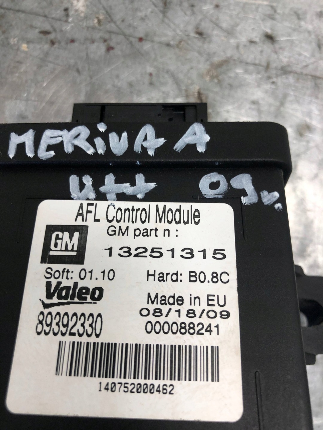 Module de rotation Phares OPEL MERIVA A LIFT 13251315