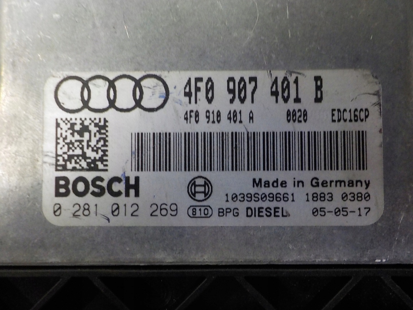 AUDI A6 C6 computer control unit 4F0907401B 0281012269