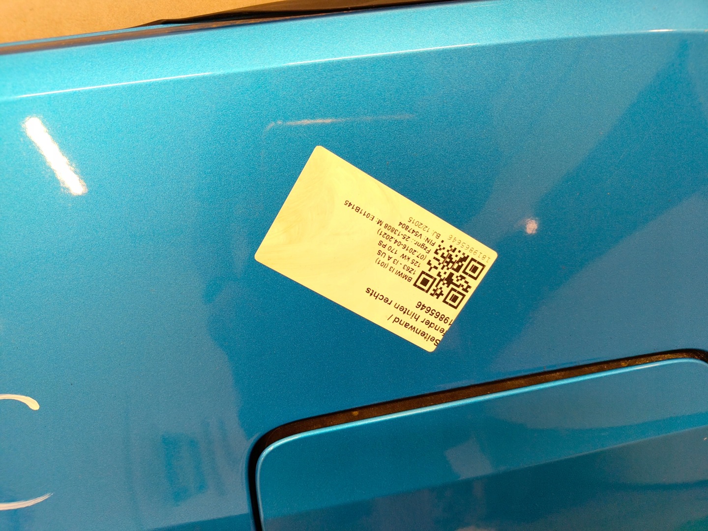 BMW i3 Aile Droite Arrière C04