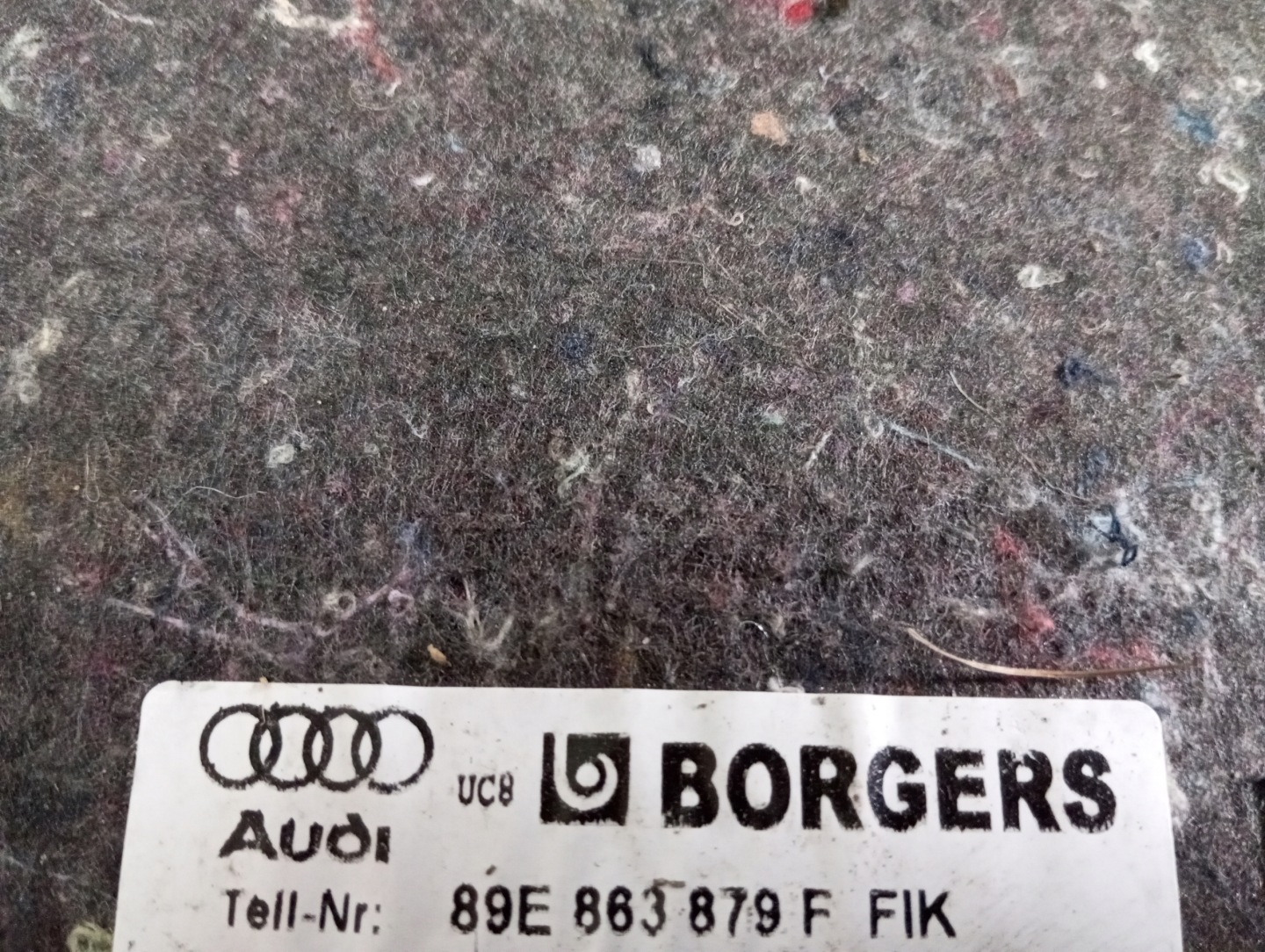 boot upholstery AUDI Q4 E-TRON 89E863880 89E863879F