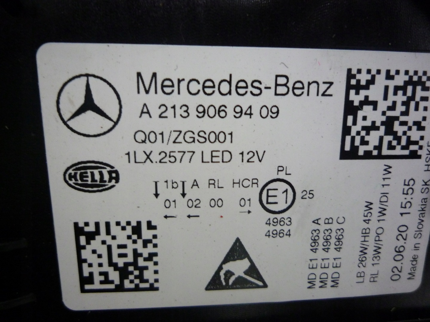 lights Mercedes E Klasa W213 LIFT Full Led 2020 UK
