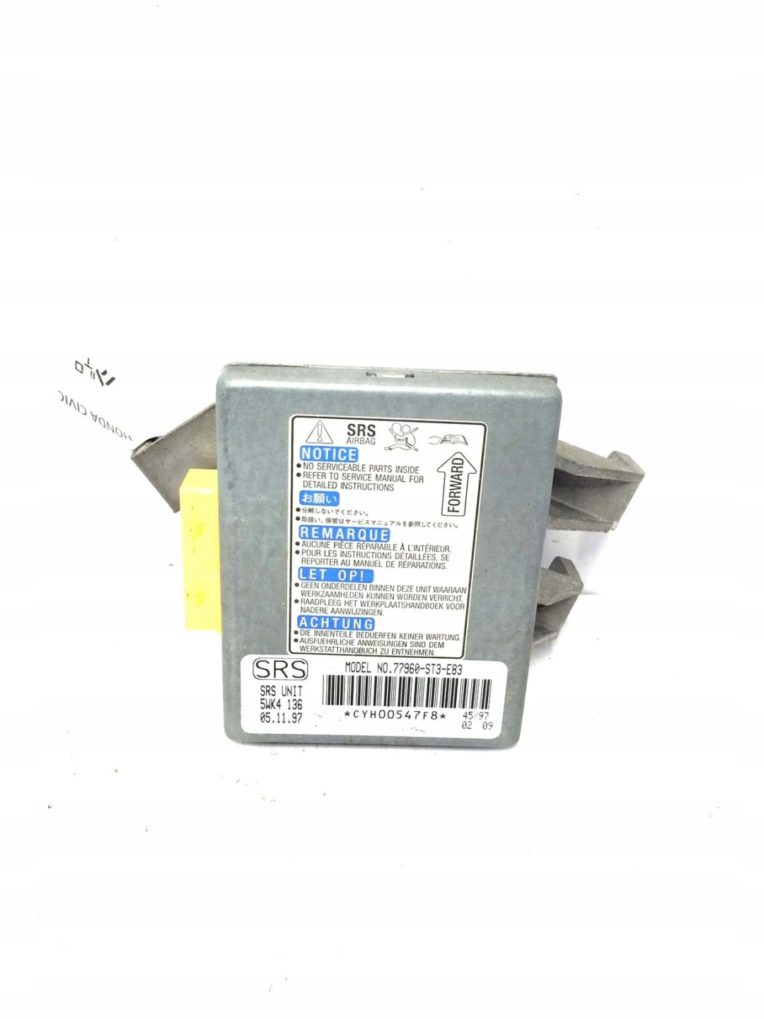 modulo SENSOR airbag HONDA CIVIC 77960-ST3-E83 5WK4 136