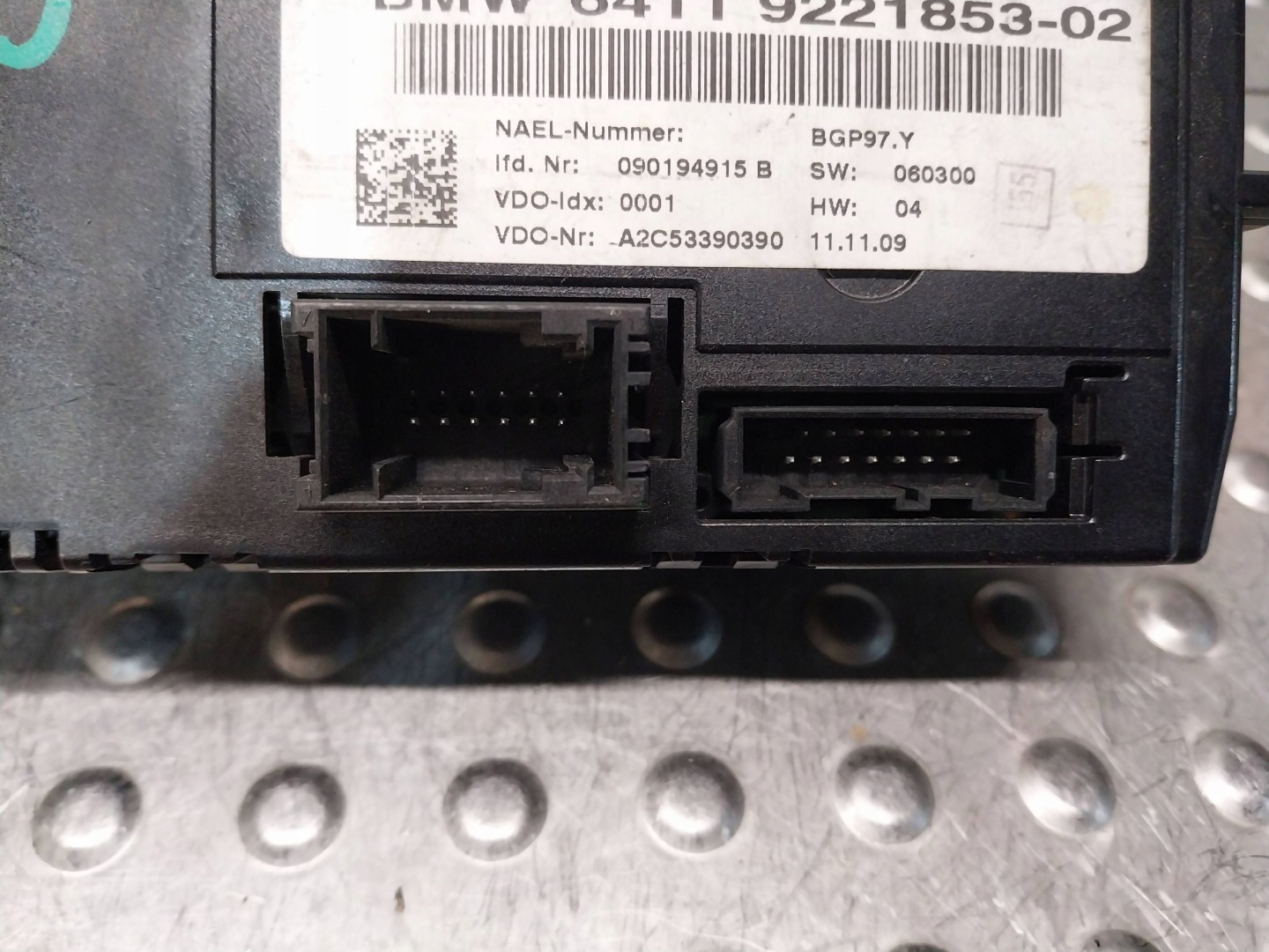 PANEL Bouches buses Climatisateur air conditionné 9221853 BMW E81 E82 E84 E87 E88 E90 E91 E92 E93