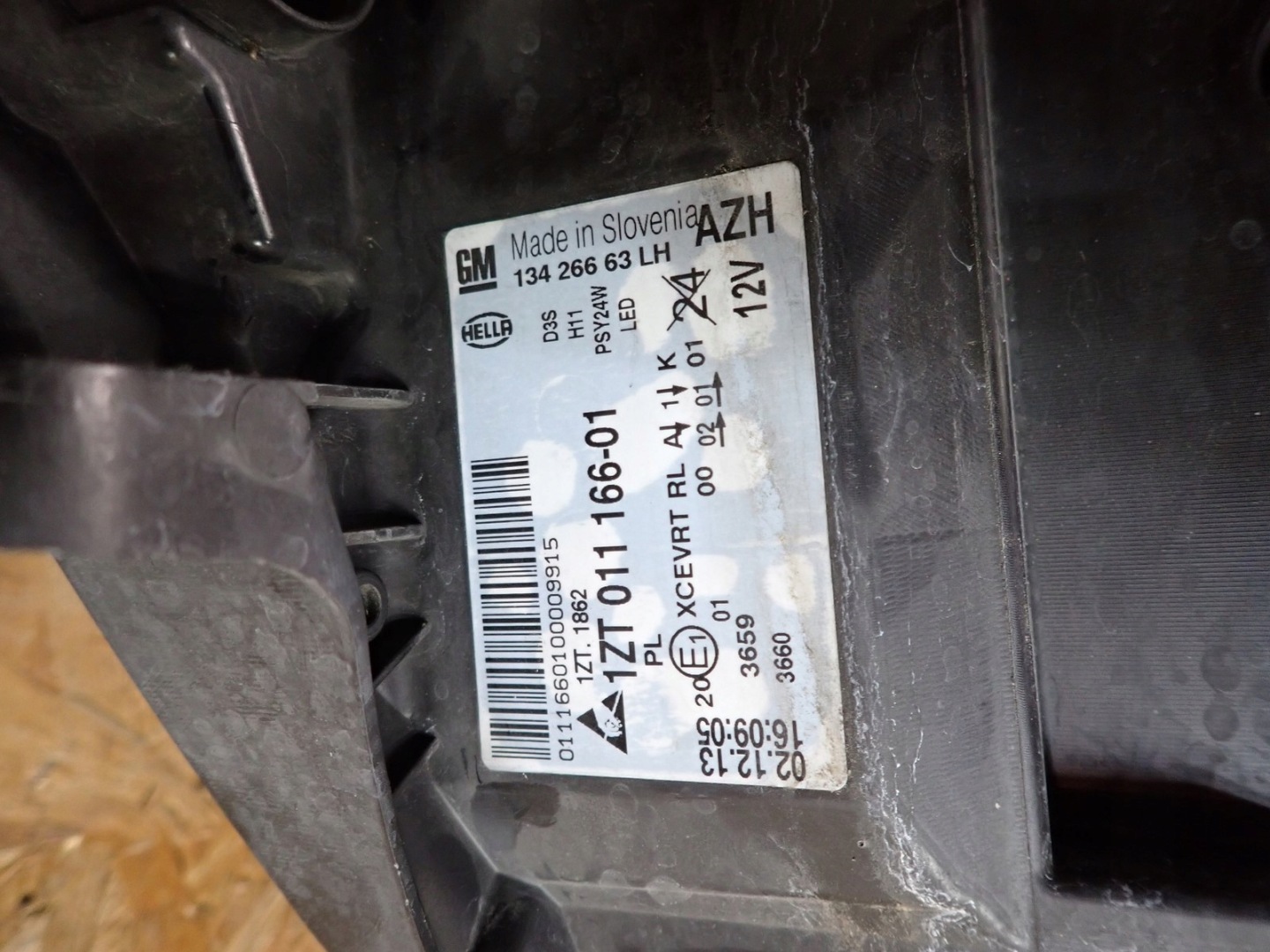 light left left BI XENON OPEL INSIGNIA A HB LIFT 2013-2017R 13426663