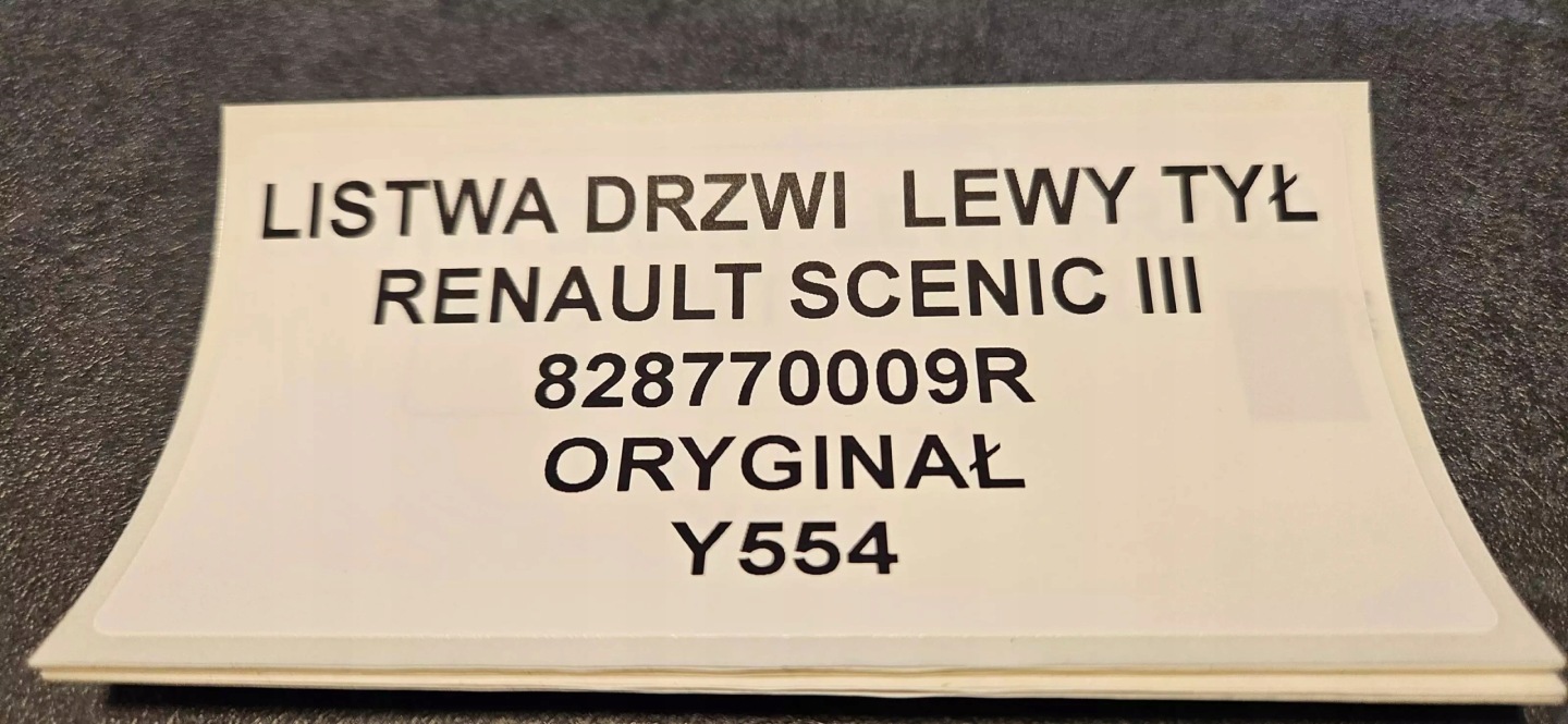 moulding door left rear part RENAULT SCENIC III original