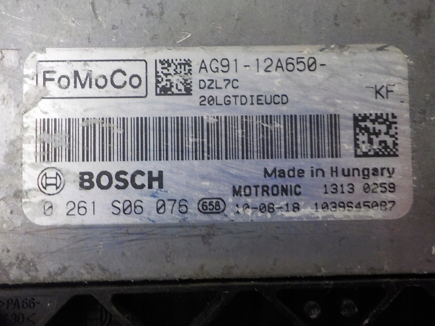 FORD computer control unit AG91-12A650-KF 0261S06076