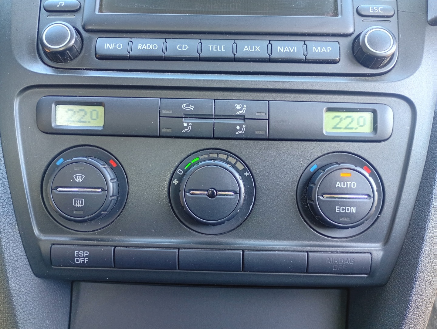 Panel switch regulacja air conditioning devices heating Skoda Octavia 2 II 04-13