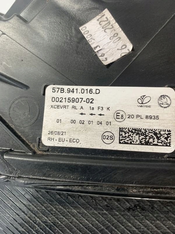 Skoda Karoq Reflektor right light right 57B941016D