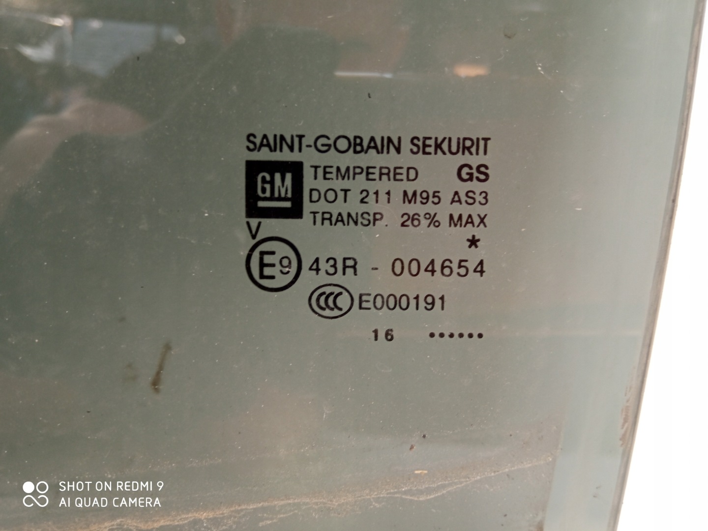 OPEL MOKKA X window door left rear part DUZA 16R