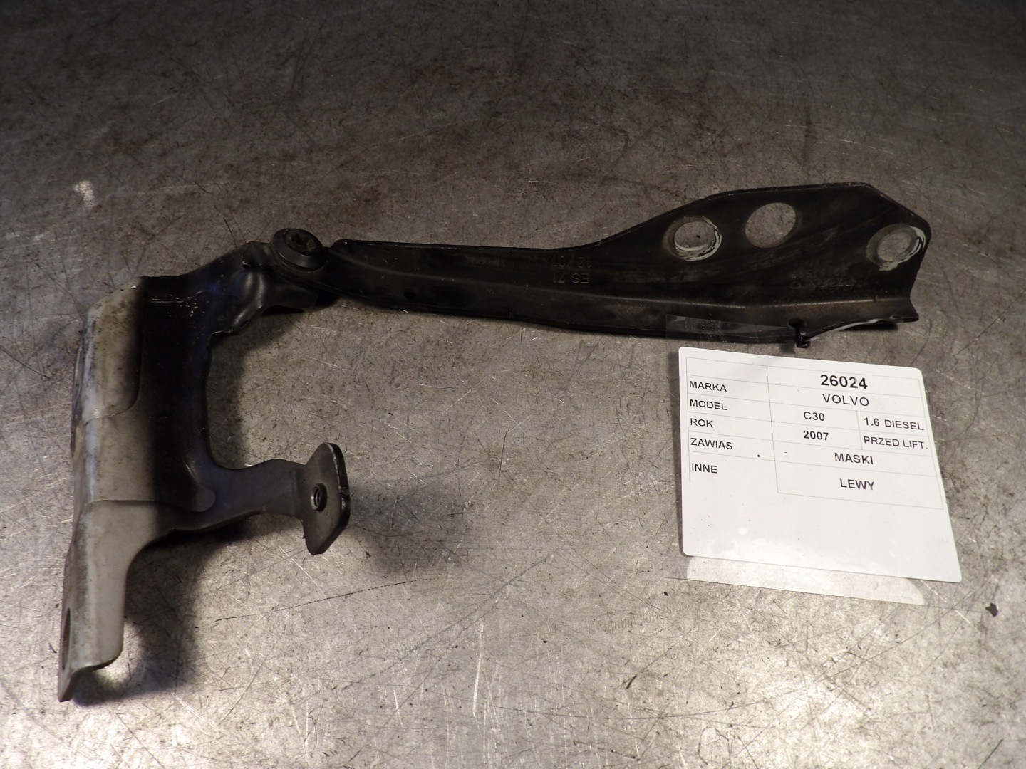 Volvo C30 hinge bonnets left 30753597