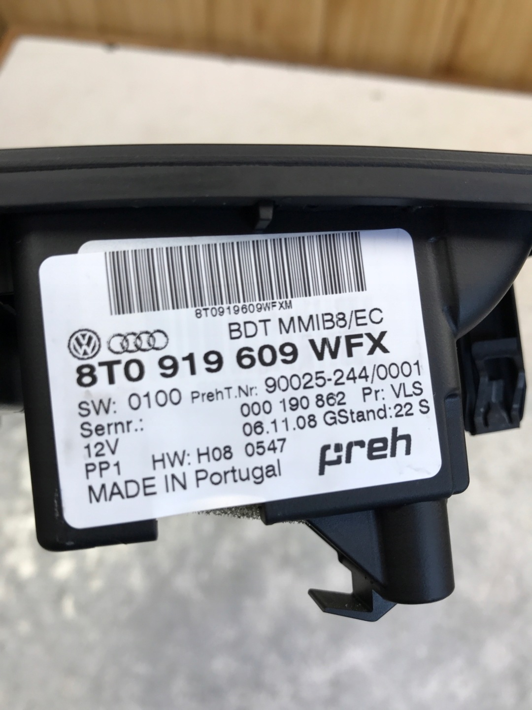 Bedienteil MMI AUDI A4 B8 8T0919609