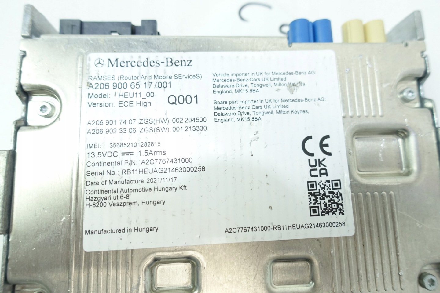 module control unit MERCEDES W206 A2069006517