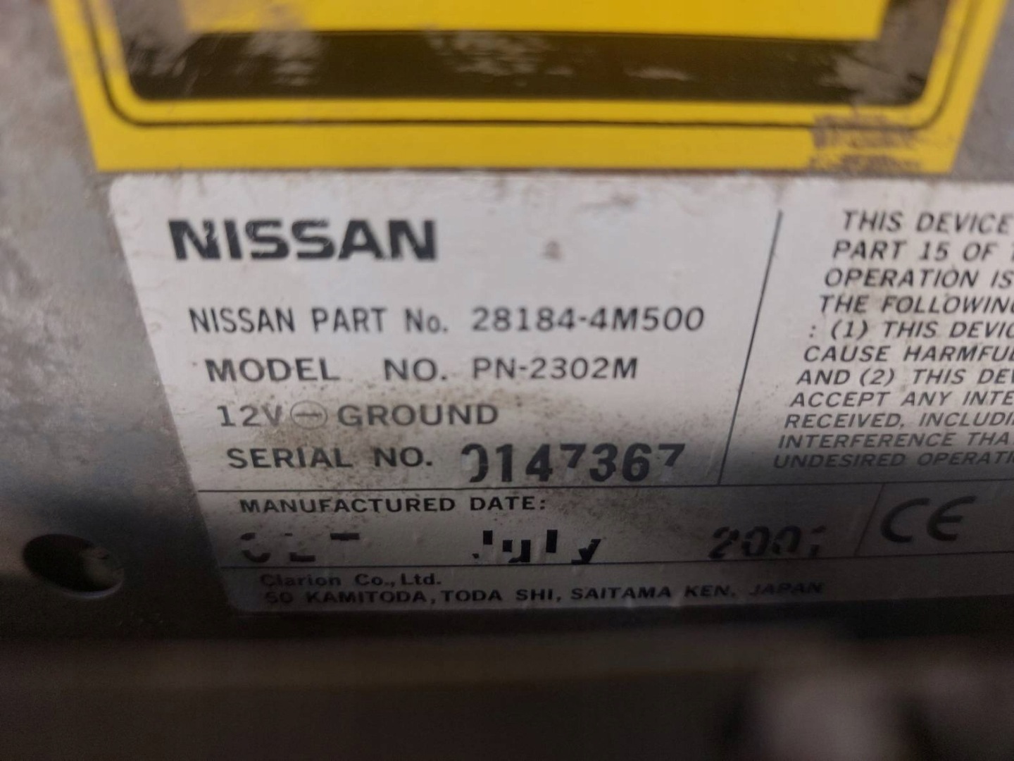 PANEL BOCCHETTE + CARICATORE CD NISSAN X-TRAIL e