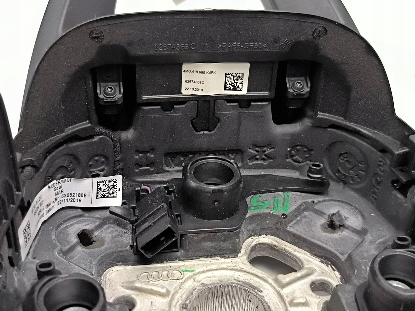 steering wheel, 4M0419689 AUDI A4 B9 S-LINE