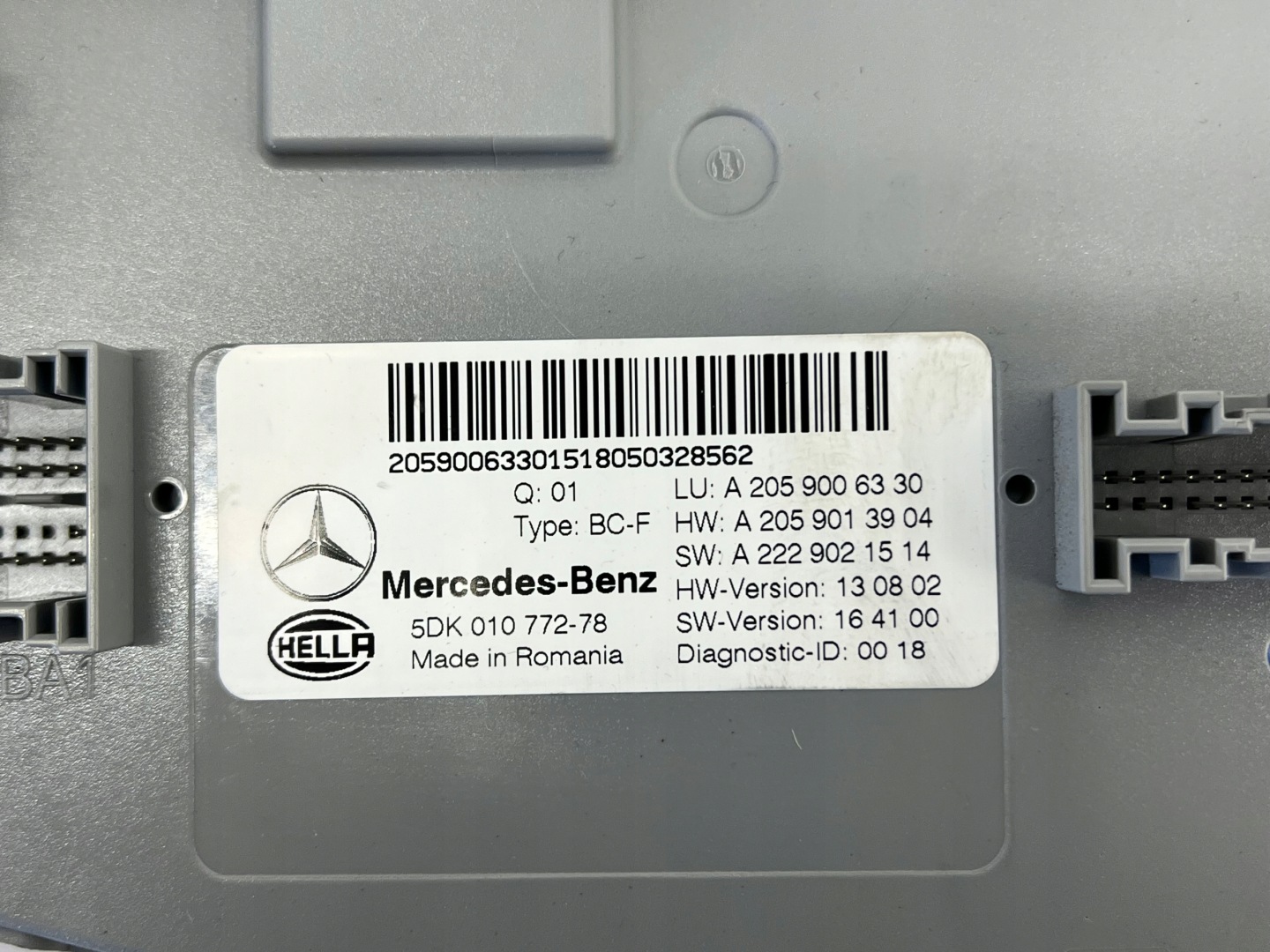MERCEDES W205 X253 module control unit SAM A2059006330