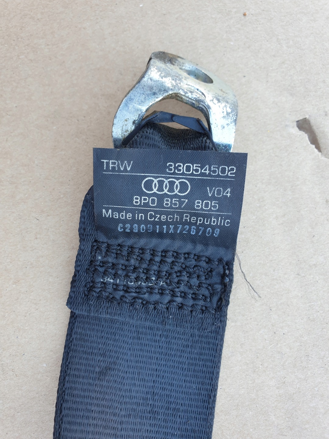 Gurten Sicherheits KANAPY links rechts heck hinten AUDI A3 8P 5D SPORTBACK OE