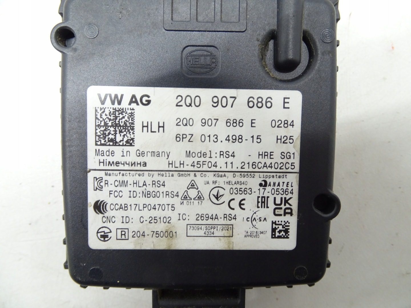 sensor RADAR ASYSTENT supports RUCHU VW GOLF VIII 2Q0907686E