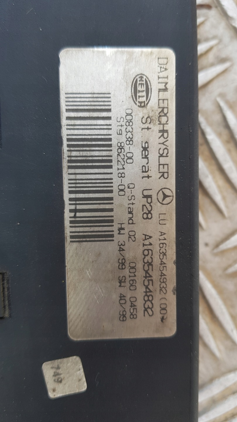 MERCEDES W163 control unit vacual A1635454832