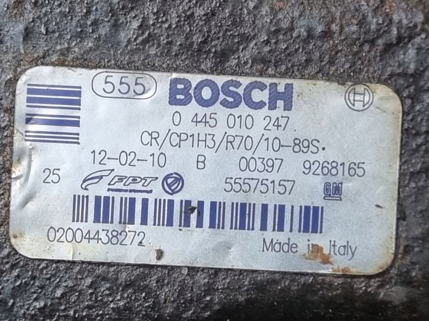 Pompa wysokiego pressione Opel Astra J 2012 55575157
