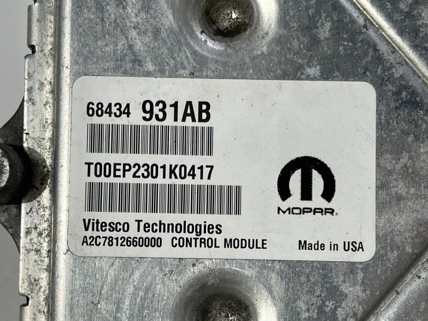 unité de commande électronique uce module ordinateur moteur Dodge Durango 3.6 2021- 68434931AB