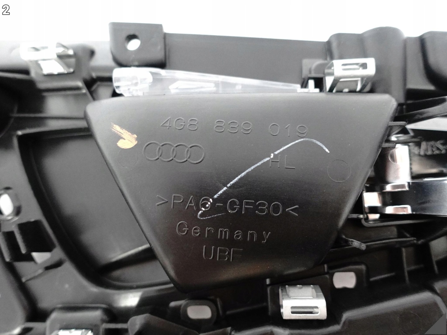 AUDI A7 S7 RS7 C7 4G8 10-18 handle door bracket mechanism left rear part CHROM